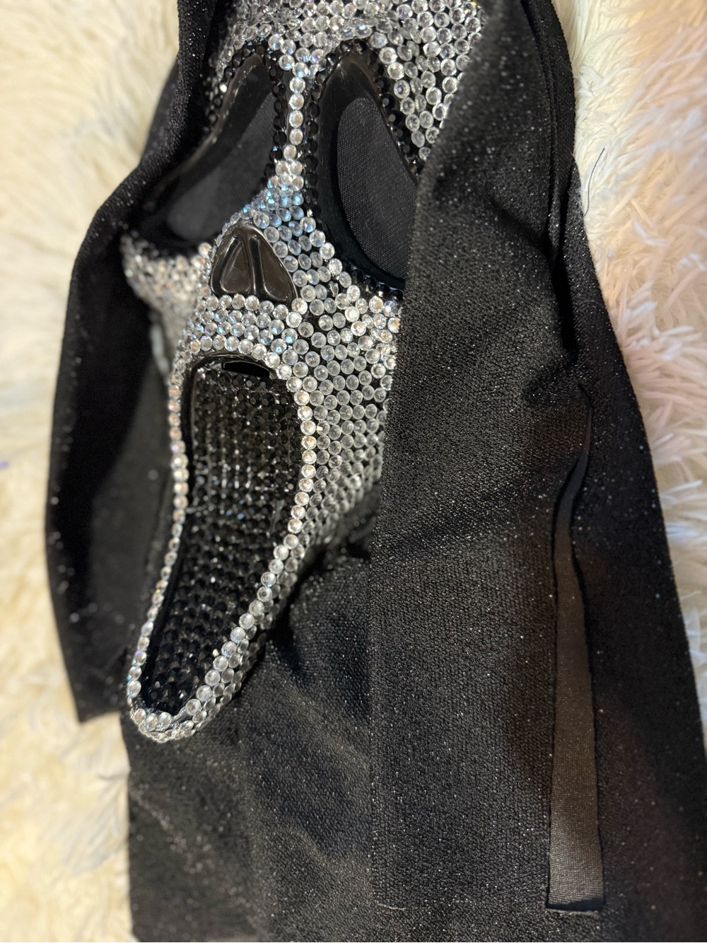 Ghostface Bedazzled Rhinestone Scream Mask Glitter